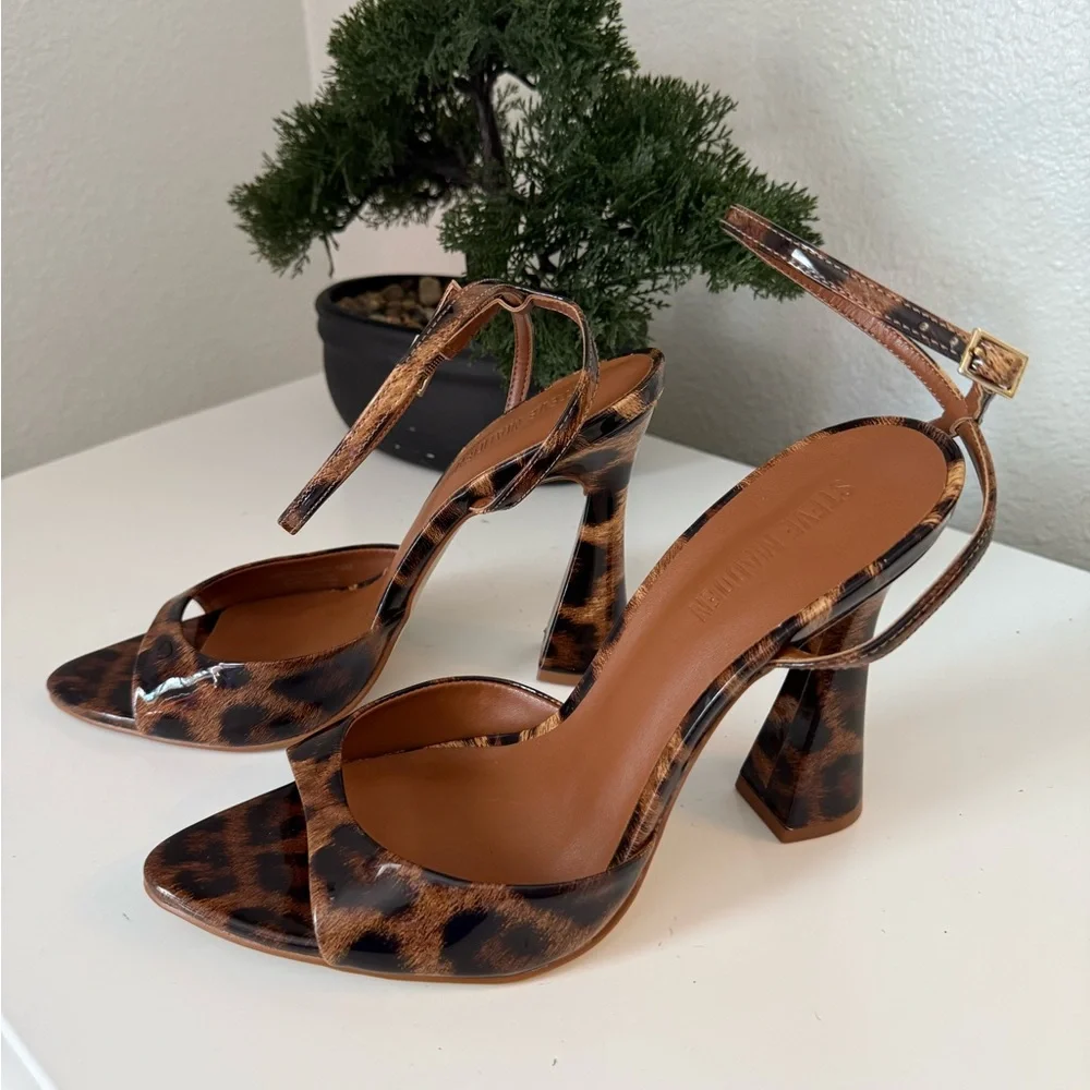 Steve Madden 😍 Brown Leopard Heels - Picture 3 of 7